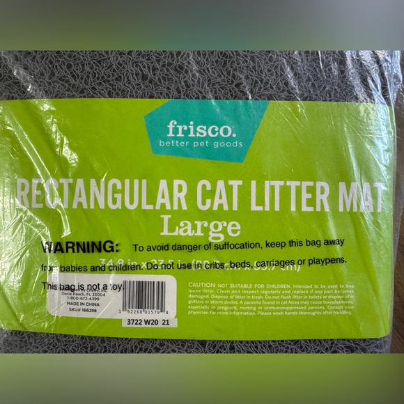 Large Grey Rectangular Cat Litter Mat - Picture 2 of 3